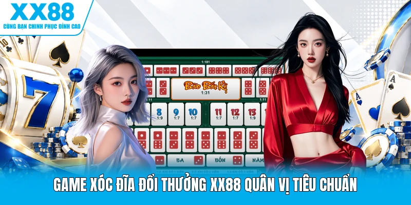 Game xóc đĩa đổi thưởng XX88 quân vị tiêu chuẩn